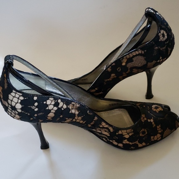 Dolce & Gabbana lace evening shoes size 7 1/2 - Picture 6 of 8